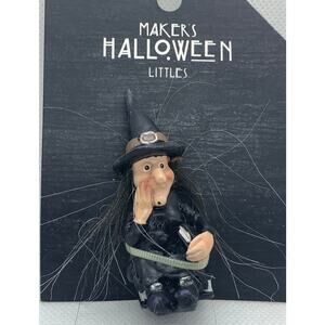 NIP Maker's Halloween Littles BLACK WITCH miniature figurine Joann Joann's